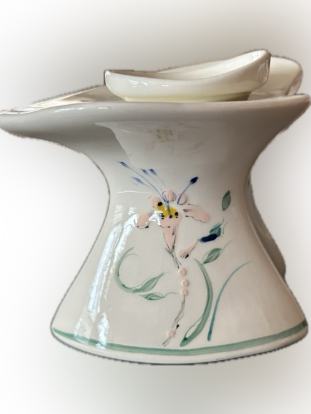 One Vintage Barbara Baatz Ceramic Candlestick Holder